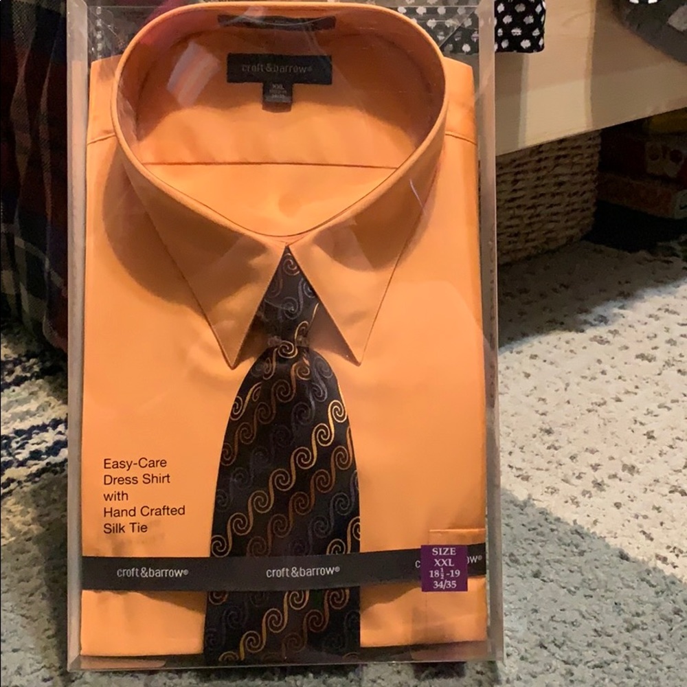 Boxed Dress Shirt with Silk Tie